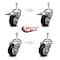 Service Caster 3 Inch Black Polyurethane Swivel 10mm Stem Caster Total Lock Brake SCC, 2PK SCC-TSTTL20S314-PPUB-BLK-M1015-2-S-2 - alternate 4